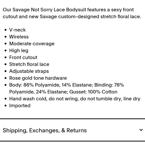 Savage X Fenty Savage Not Sorry Lace Bodysuit Set - Picture 5 of 14